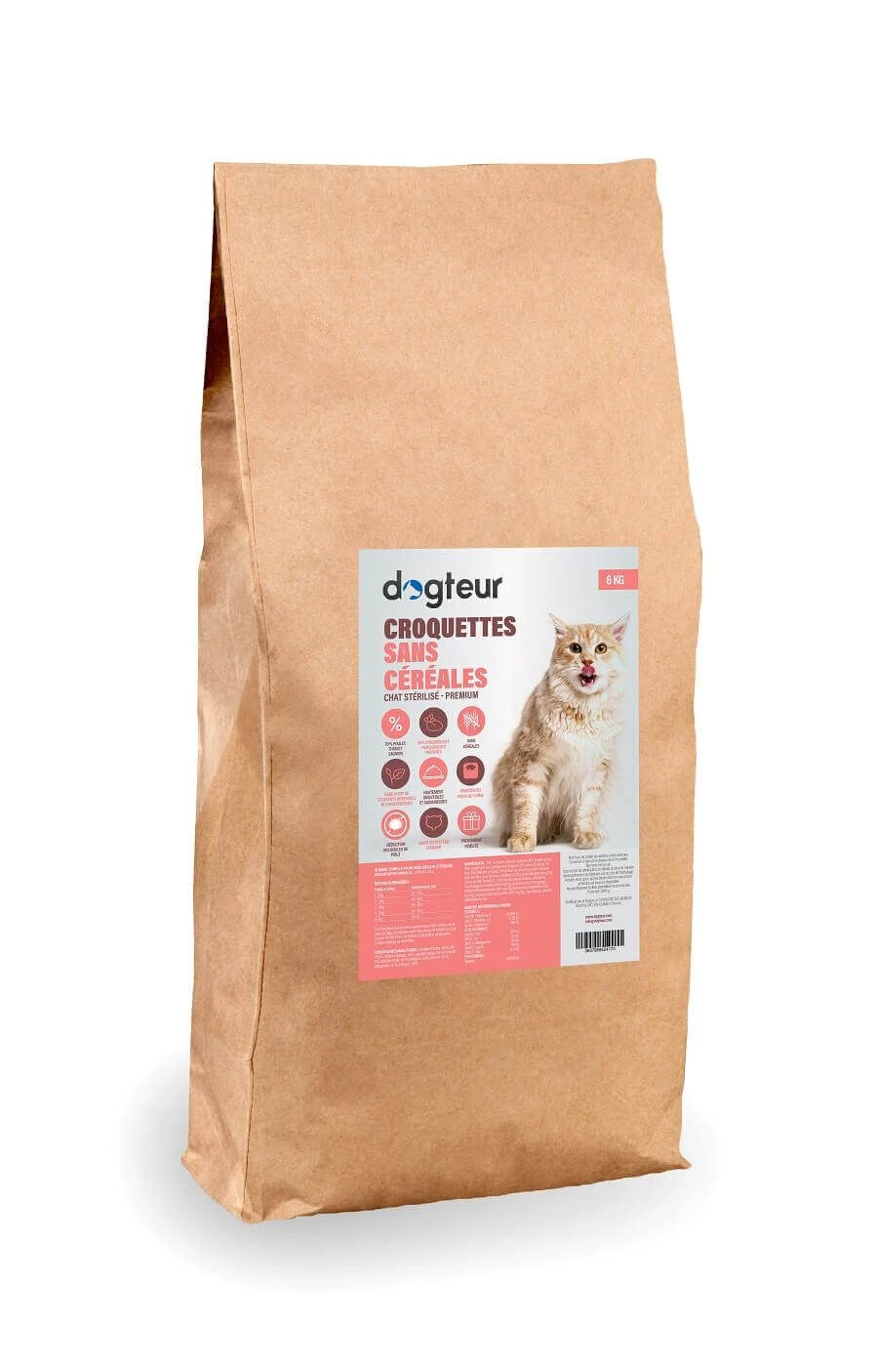 Dogteur Premium Sans Céréales Chat Stérilisé 6 Kg