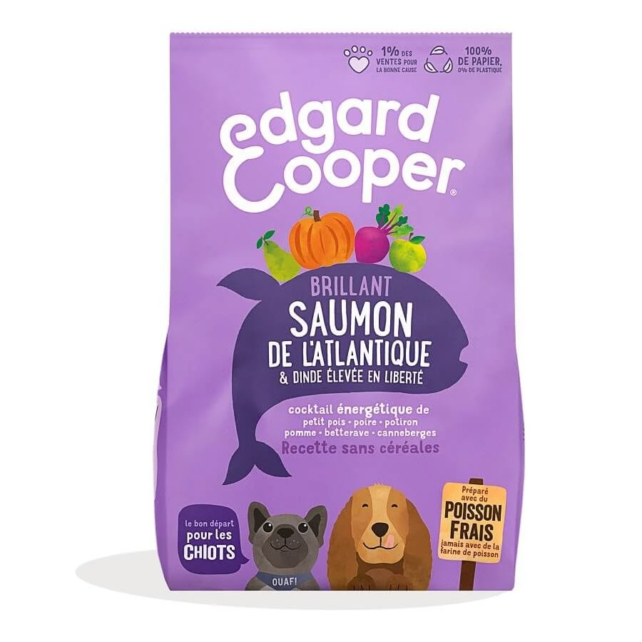 Edgard & Cooper Saumon-Dinde Sans Céréales Chiot 12 Kg