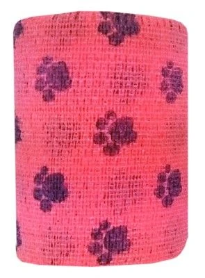 Bandes Cohésives 5 Cm Empreinte Rose Fluo – Image 2